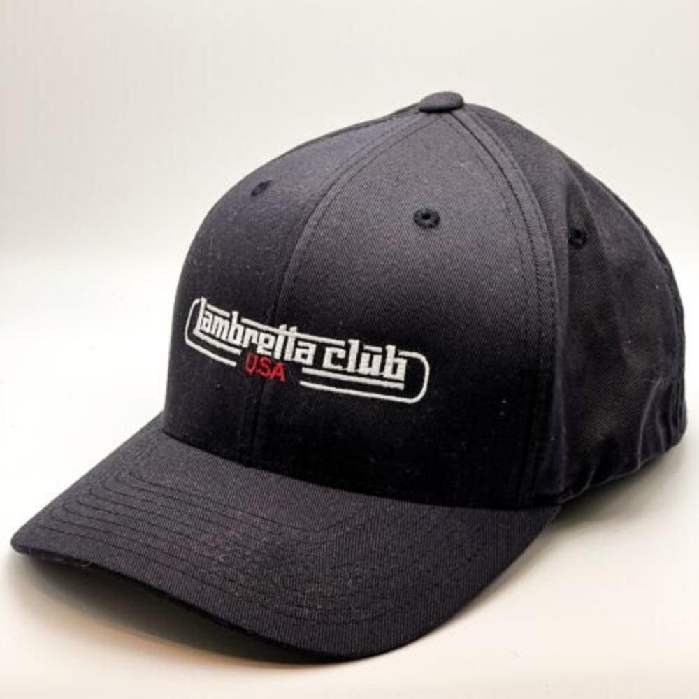 Flexfit Lambretta Club USA Baseball Hat  S/M Small Medium Navy Blue